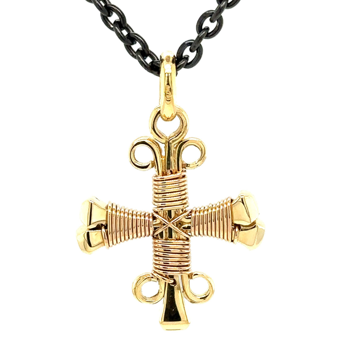 "Don Willy Cross" in Yellow and Rose Gold