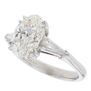 Oval Diamond in Platinum Hidden Halo Ring