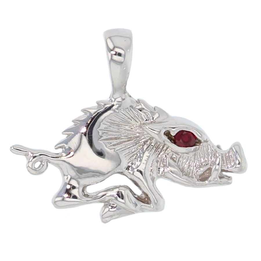 Regular Size Double Sided Razorback Pendant - rubies