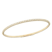 Diamonds in Yellow Gold Flexible Bracelet