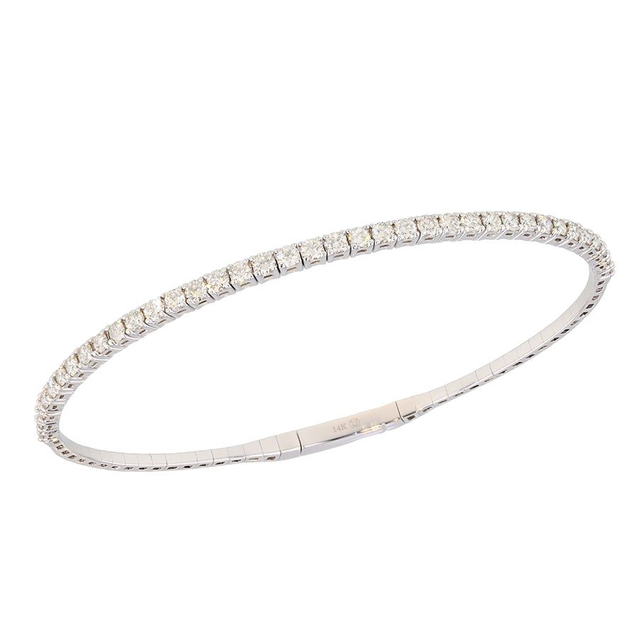 Diamonds in White Gold Flexible Bracelet