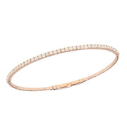 Diamonds in Rose Gold Flexible Bracelet