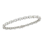Round Diamonds in Platinum Bracelet