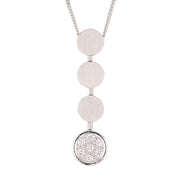 Circle Pendant with Diamonds in Platinum