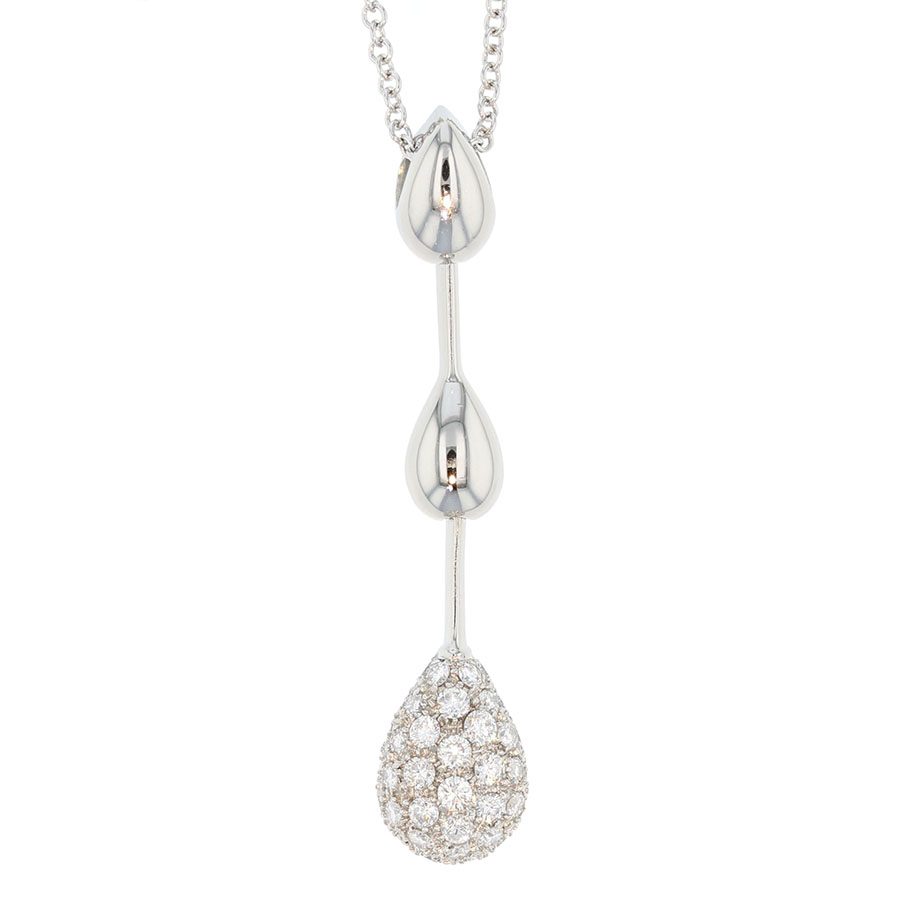 Platinum and Diamonds "Three Drop" Pendant