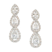 Diamonds in White Gold Dangle Earrings