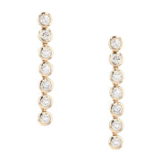 Diamond Dangle Rose Gold Earrings