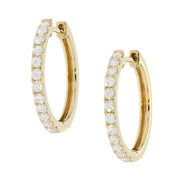 Diamonds in Yellow Gold Hoop Earrings