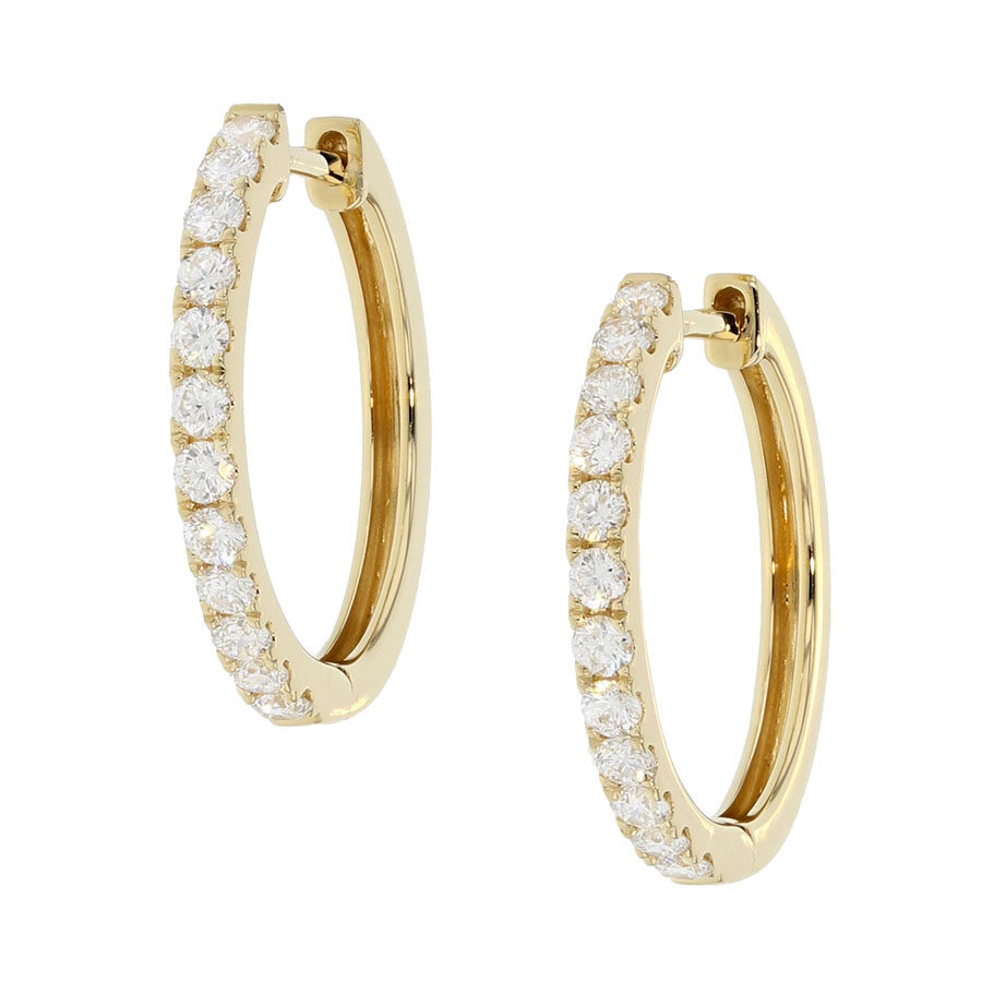 Diamonds in Yellow Gold Hoop Earrings