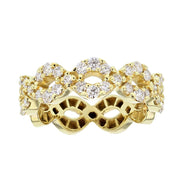 Yellow Gold with Diamonds Twist ring
