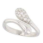"Bypass" Style Platinum and Diamonds Ring