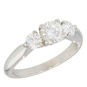 Three Round Diamonds in Platinum Ring