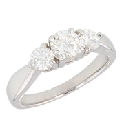 Three Diamonds in White Gold Ring