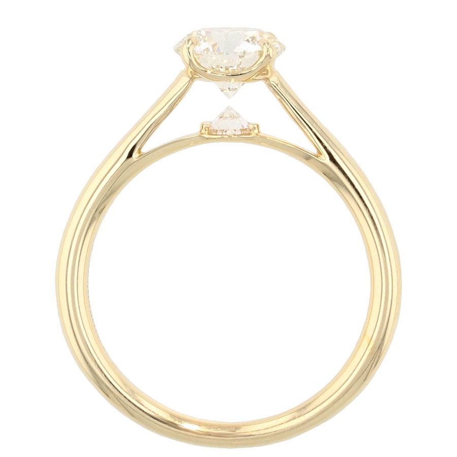 Yellow Gold "Hidden Diamond" Ring