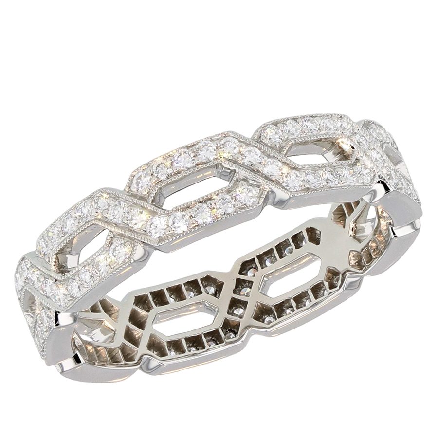 Diamond Eternity "Twist" Band in Platinum