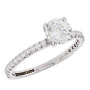 Round Diamond in White Gold Ring