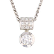 Bezel Set Round Diamond Platinum Pendant