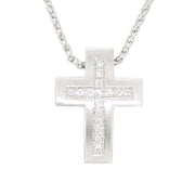 Platinum and Diamonds Cross Necklace