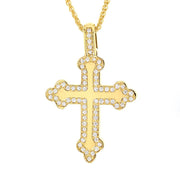Yellow Gold with Diamonds Cross Pendant