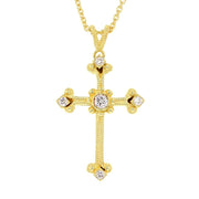 "Aegean" Style Yellow Gold Cross Pendant