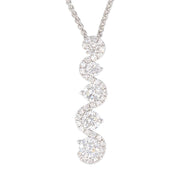 Diamond Twist Necklace in White Gold