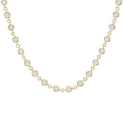 Round Diamonds in Yellow Gold Necklace