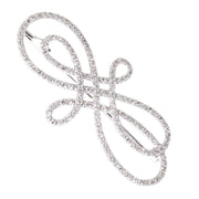 Diamonds in White Gold "Swirl" Brooch