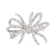 "Bow" Brooch in White Gold with Diamonds