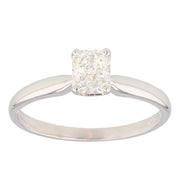 Radiant Diamond Solitaire White Gold Ring
