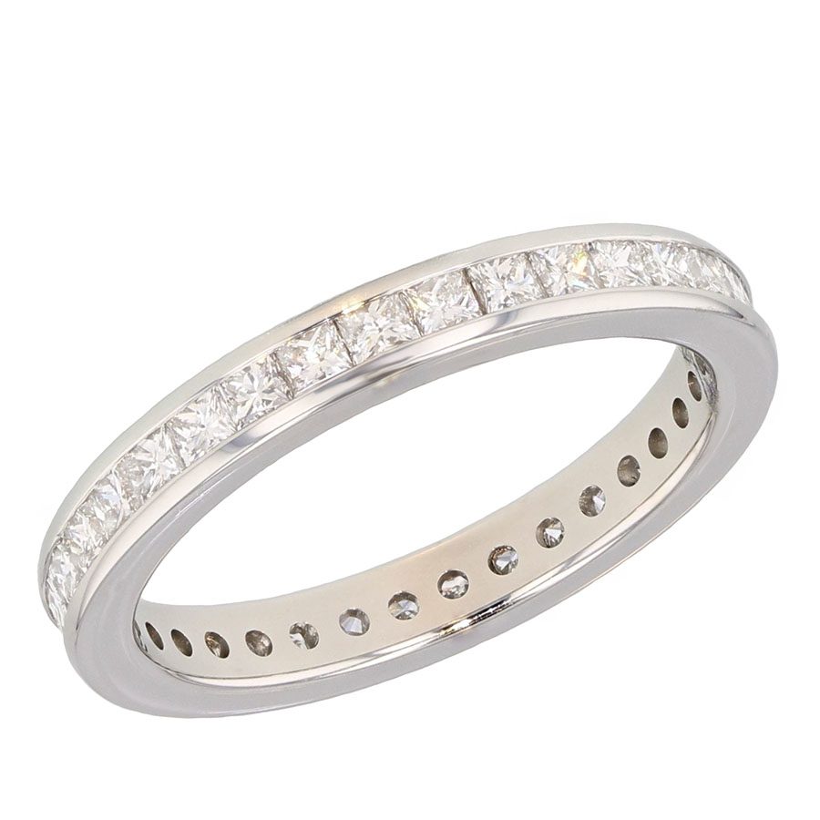 Princess Cut Diamonds in Platinum Eternity Band