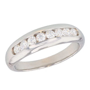 Channel Set Diamonds in Platinum Band