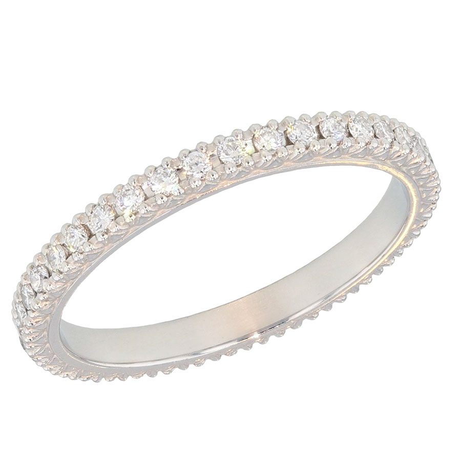 Diamonds in White Gold Eternity Band