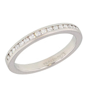 Satin Finish Platinum Diamond Channel Set Band