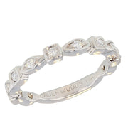 Round Diamonds in White Gold Band
