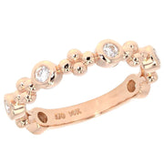 Rose Gold and Diamonds Stackable Band