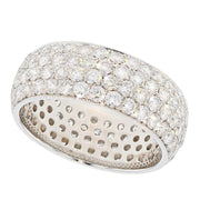 Four-Row Diamonds in White Gold Eternity Band