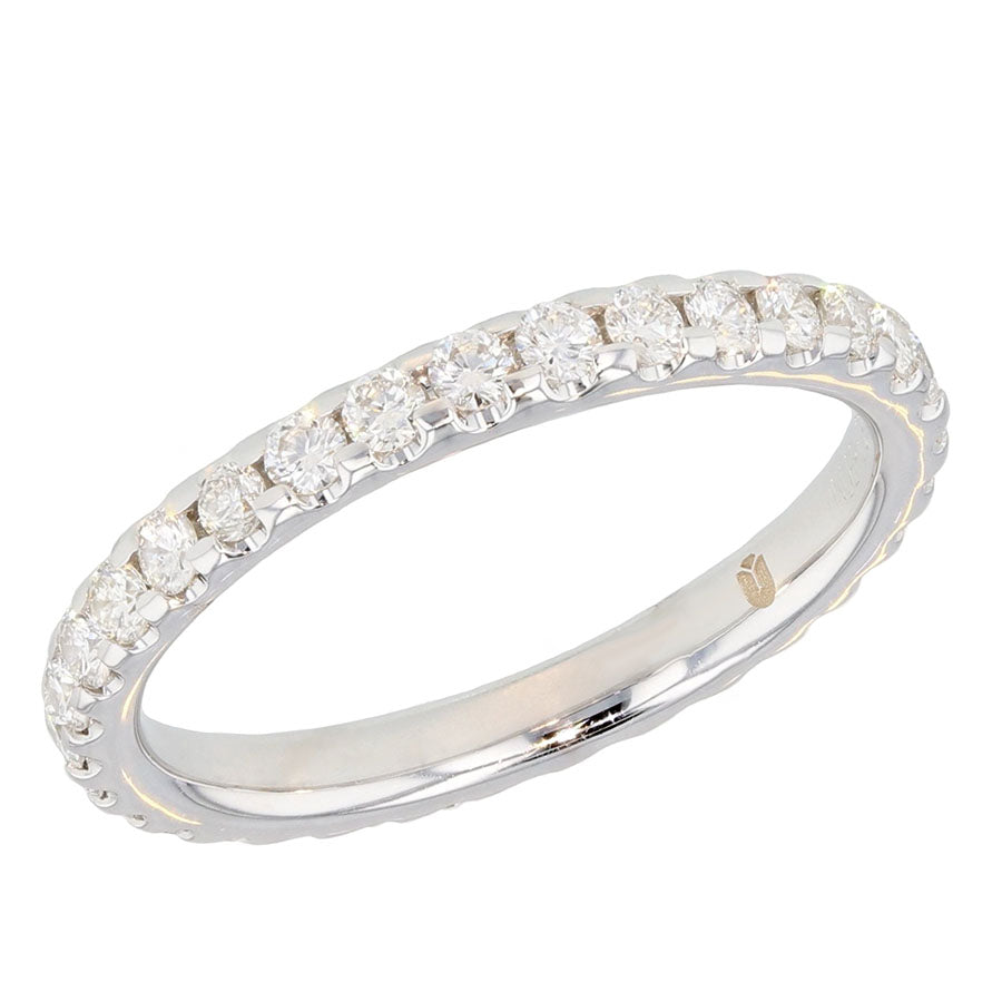 Diamonds in White Gold Eternity Band