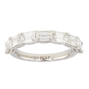 Emerald Cut Diamonds on Platinum Band