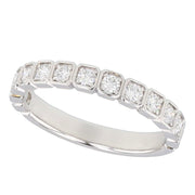 Round Diamonds in White Gold Band
