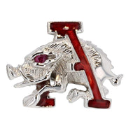 Enamel "A" Razorback Lapel Pin - ruby