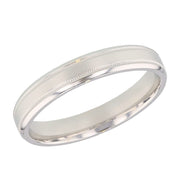 White Gold Milgrain Band