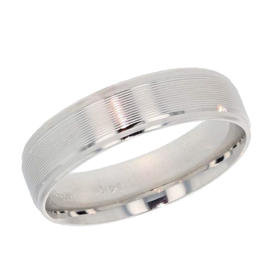 White Gold Brushed Band
