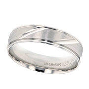 White Gold Engraved Band