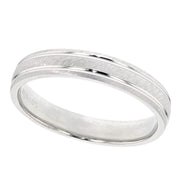 White Gold Brushed Finish Band