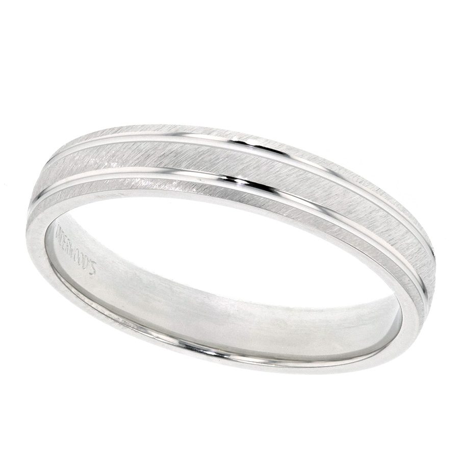 White Gold Brushed Finish Band
