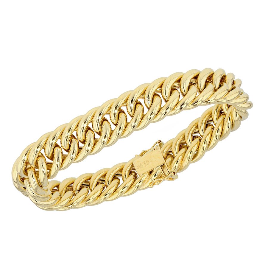 Curb Chain Style Yellow Gold Bracelet
