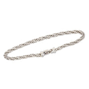 Woven Link White Gold Bracelet
