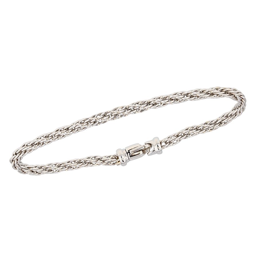 Woven Link White Gold Bracelet