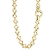 Open Knot Design Yellow Gold Necklace