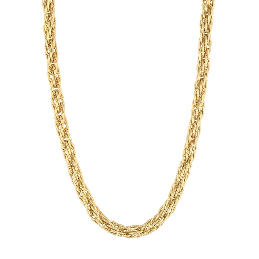 Woven Links Yellow Gold Necklace